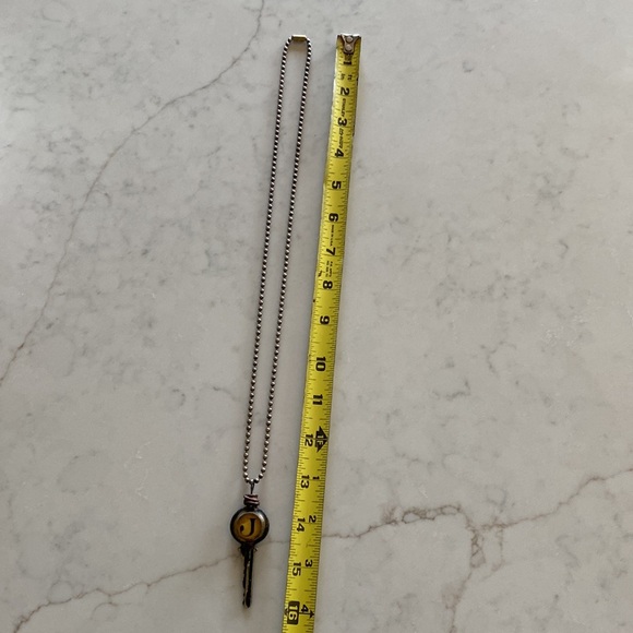 Handmade initial “J” KEY necklace. - Picture 3 of 5